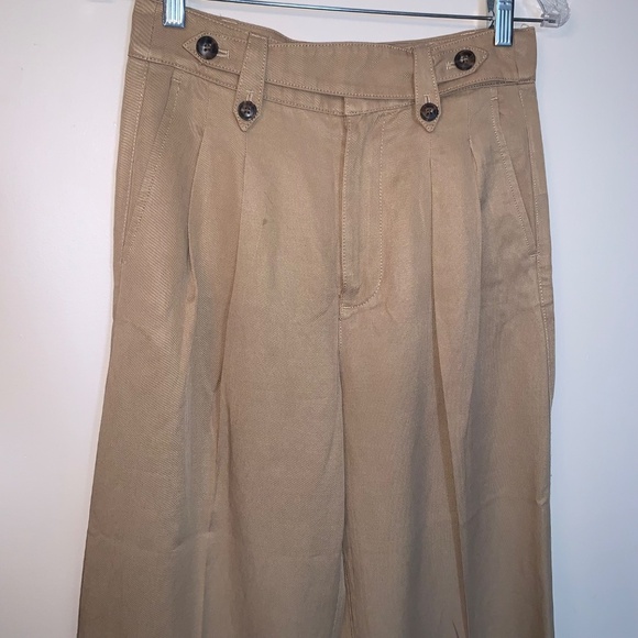 Madewell Wide Leg Pants Lyocell Cotton Linen 0 - Picture 8 of 9